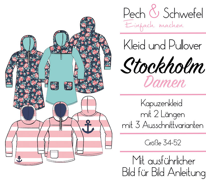 Ebook - Stockholm Damen - Größe 34 bis 52 von Pech und Schwefel